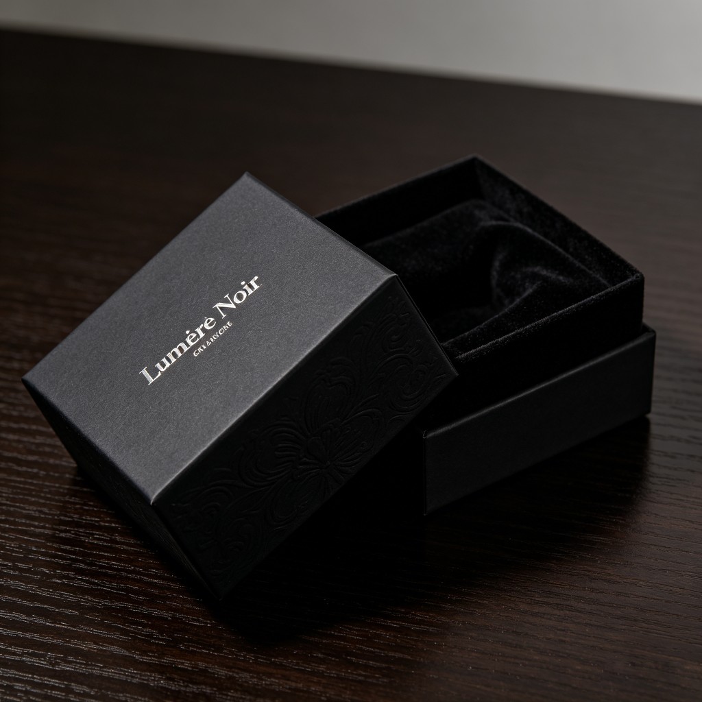 Lumière Noir two-piece rigid perfume box, France